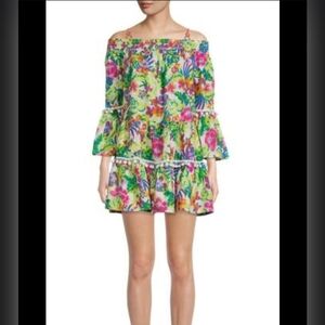 True Destinations Off Shoulder Cotton Mini Dress XL